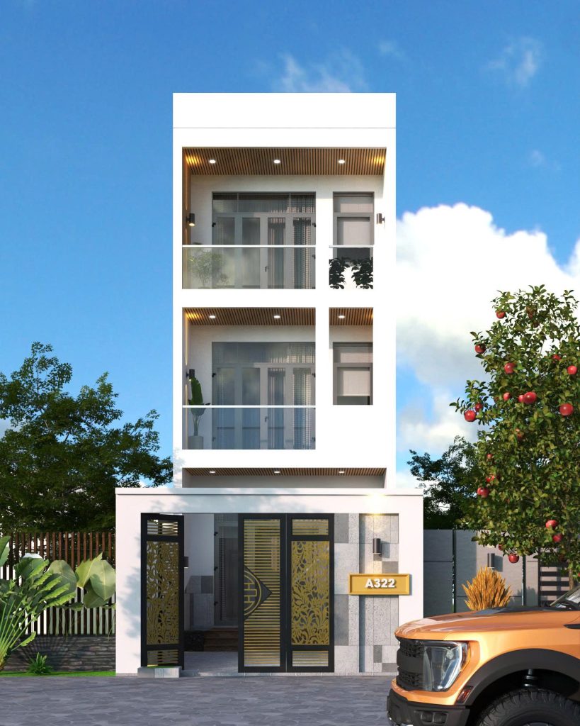 Nhà phố hiện đại 3 tầng - Nhà ở gia đình Mr. DO